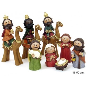 2008717 8PCS NATIVITE 16.50CM (8 PIECES)