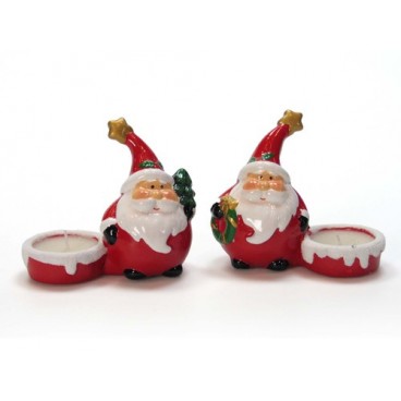 2009056 CERAMIQUE PERE NOEL A/BOUGIE 2/M 9.50CM (48 PIECES)