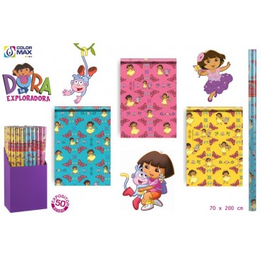 ROULEAU PAPIER CADEAU 70X200 CM - DORA - DISPLAY 50 ( 50 PIECES)