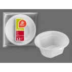 2009372 S/12 BOL 250 CC PLASTIQUE BLANC (72 PIECES)