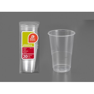 2009388 S/20 VERRE INCASSABLE 300 CC PLASTIQUE (120 PIECES)