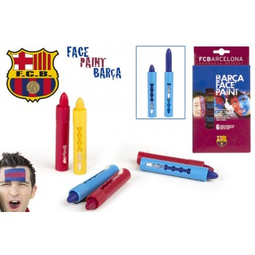 BLISTER 6 CRAYONS PEINTURE FACIALE - FC BARCELONA ( 48 PIECES)