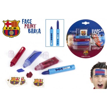 BLISTER 2 CRAYONS + 2 TUBES + TATOOS - FC BARCELONA ( 48 PIECES)