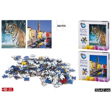 PUZZLE 500 PCS TIGRE/VENISE 2 ASS ( 24 PIECES)