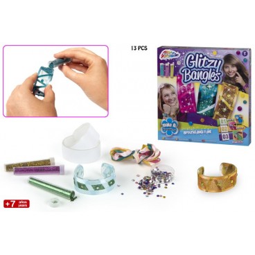 SET CRÉE TES BRACELETS PAILLETÉS 13 PCS ( 12 PIECES)