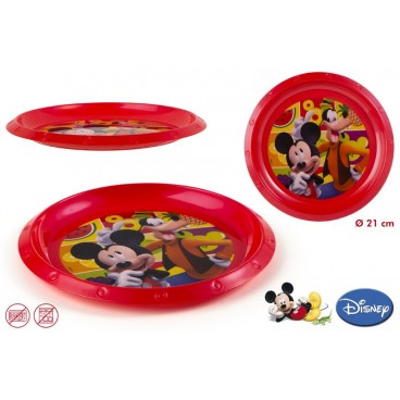 ASSIETTE BASIQUE PLASTIQUE MICKEY ( 48 PIECES)