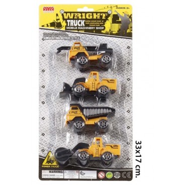 2020849 JU8863 BLIST. 4 VEHICULOS CONSTRUCC (48 PIECES)