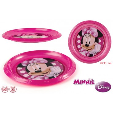 ASSIETTE BASIQUE PLASTIQUE MINNIE ( 48 PIECES)