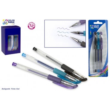 BLISTER 3 STYLOS GEL PAILLETTES ( 48 PIECES)