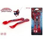SET 2 COUVERTS PLASTIQUE SPIDERMAN ( 24 PIECES)