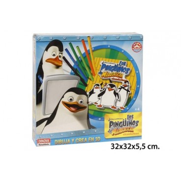 2021084 D0545001 PINGÜIN.MADAGASCAR DIBUJA (1 PIECES)