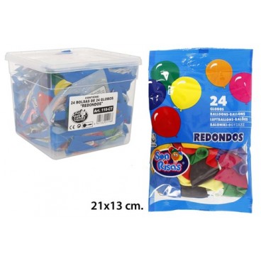 2021221 110-CT BOL.24 GLOB.24CM RED(360(12C (288 PIECES)