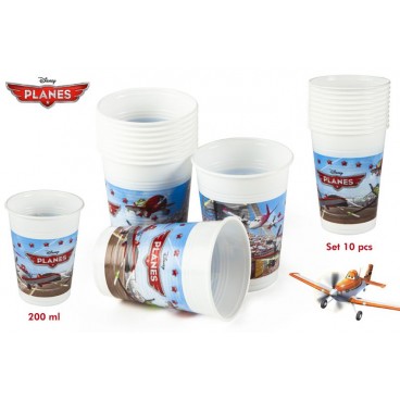 82990-PACK 10 VERRES 200ML - PLANES ( 24 PIECES)