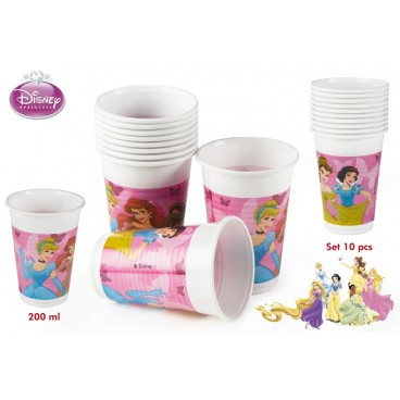 4751-PACK 10 VERRES 200ML - PRINCESS ( 24 PIECES)