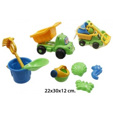 2021378 JU9238 RED CAMION Y ACC. PLAYA (24) (24 PIECES)