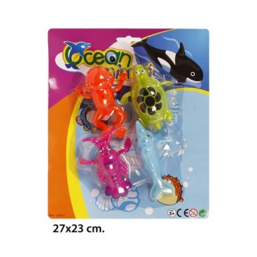 2021589 JU9079 BLIST. 4 ANIMALES NADADORES (48 PIECES)