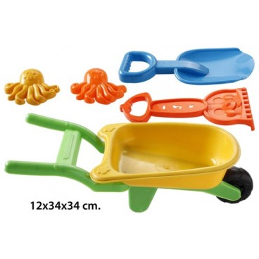 2021609 JU9242 RED CARRETILLA Y ACC. PLAYA (36 PIECES)