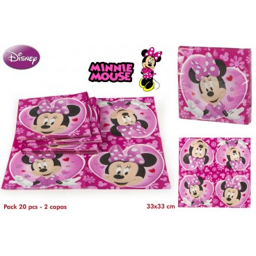 5736-PACK 20 SERVIETTES 33X33CM - MINNIE ( 30 PIECES)