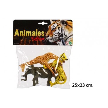 2021619 JU8974 BOLSA 3 ANIMALES SELVA(72) (72 PIECES)