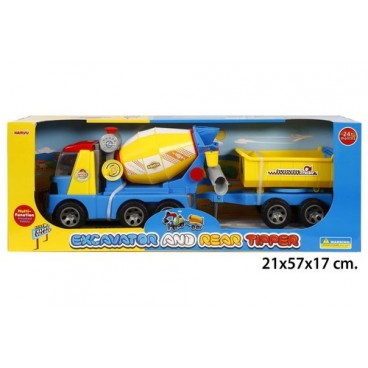 2022136 JU9552 CJA.CAMION C/REMOLQUE GRAND (8 PIECES)