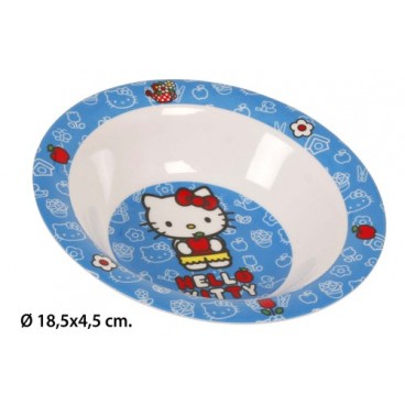 2050299 ASSIETTE CREUSE MELAMINE HELLO KITTY (48 PIECES)