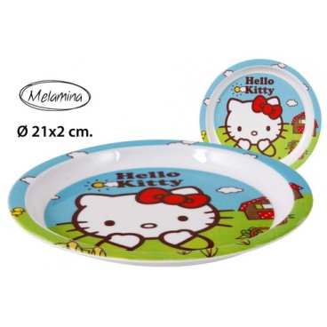 2050304 ASSIETTE MELAMINE HELLO KITTY (48 PIECES)