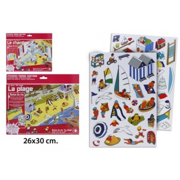 2050506 AUTOCOLLANTS FONDS ASSORTIES (96 PIECES)