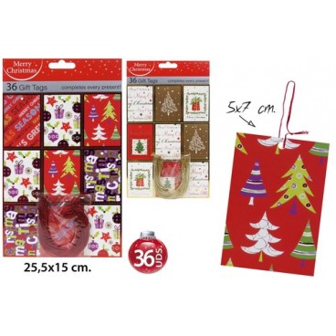 2050558 ETIQUETTES DE NOEL 36PCS (120 PIECES)