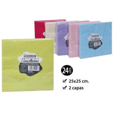 2050598 SERVIETTES COULEUR (25X25) (120 PIECES)