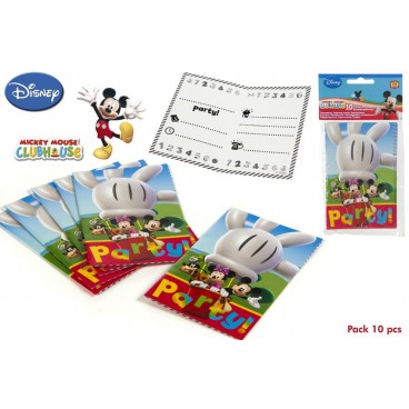83181-PACK 10 INVITATIONS - MICKEY ( 24 PIECES)