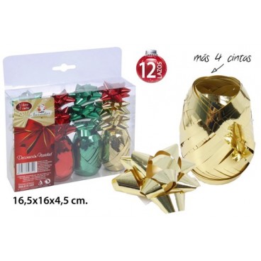2050854 DECORATION NOEL LASSO 12U A/BANDE (72 PIECES)