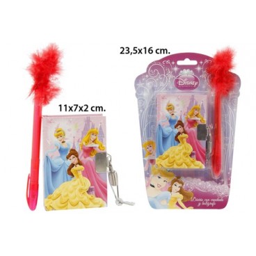2051168 JOURNAL A/CADENA ET STYLO PRINCESS (48 PIECES)