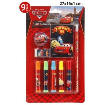 2051186 SET PAPETERIE 9PZS CARS (72 PIECES)