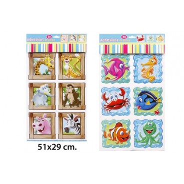 2051306 AUTOCOLLANTS 3D (48 PIECES)