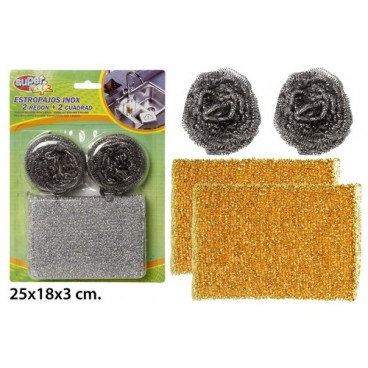 2051426 TAMPON R‚CURER INOX 2ROND + 2CARRE (72 PIECES)