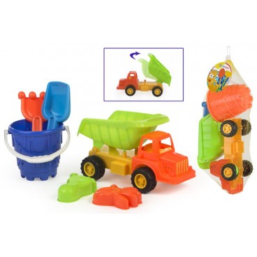 CAMION AVEC ACCÉSSOIRES PLAGE ( 6 PIECES)