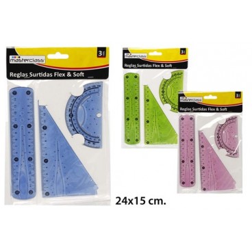 2051636 REGLES 3PCES ASSORTI FLEX & SOFT (120 PIECES)