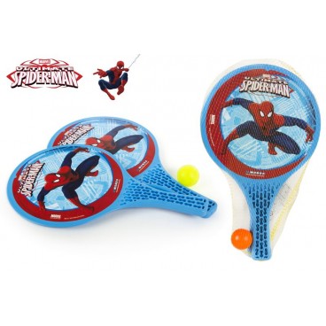 SET RAQUETTES DE PLAGE PLASTIQUE - SPIDERMAN ( 12 PIECES)