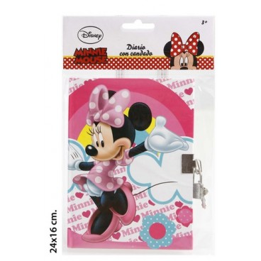 2052155 JOURNAL ENFANT AVEC CADENAS MINNIE (48 PIECES)