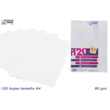 PACK 120 FEUILLES A4 - 80G ( 20 PIECES)