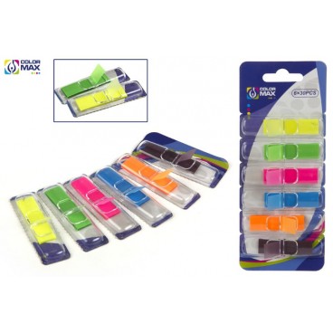 BLISTER 6 DISTIBITEURS INDEX ADHÉSIFS 6X30PCS ( 96 PIECES)