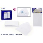 PACK 15 ENVELOPPES CARTE VISITE 76X120 - BLANCHES ( 96 PIECES)