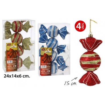 2052576 DECORATION NOEL - BOULE CANDY (36 PIECES)