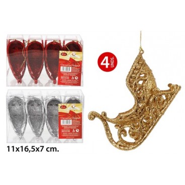 2052585 DECORATION NOEL - LUGE 4PCS (36 PIECES)
