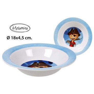 2052662 ASSIETTE CREUSE MELAMINE PIRATAS (48 PIECES)