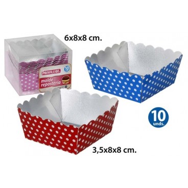 2052672 MOULES PATISSERIE 10 PCS ALUMINI (72 PIECES)