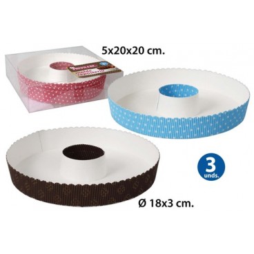 2052677 MOULE PATISS.18X3 AVEC TROU 3PCS (48 PIECES)