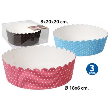 2052684 MOULE PATISSERIE 18X6CM 3PCS (36 PIECES)