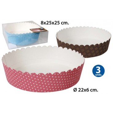 2052685 MOULE PATISSERIE 22X6CM 3PCS (36 PIECES)