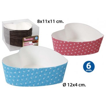2052686 MOULE PATISSERIE 12X4 COEUR 6PCS (48 PIECES)